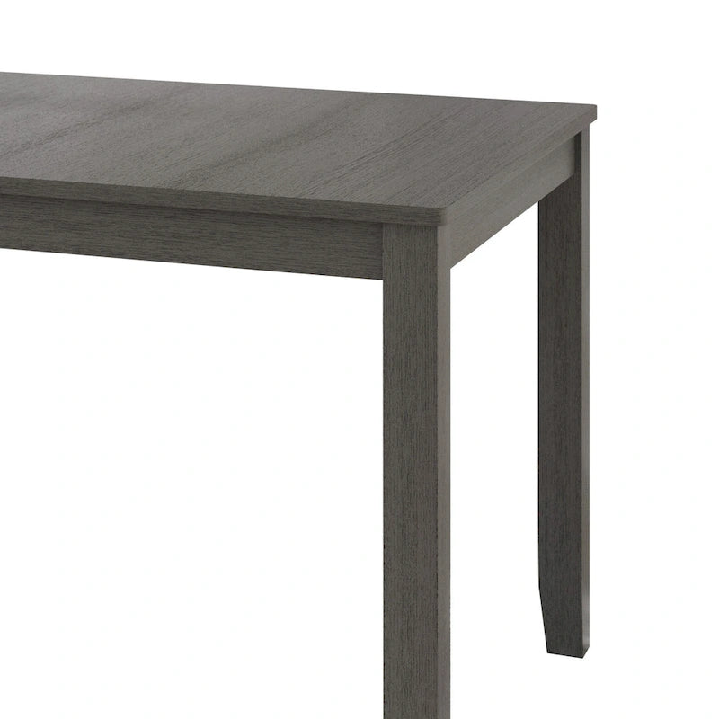 Set da pranzo 5 pezzi, bianco / grigio / marrone / nero, 4 posti a sedere