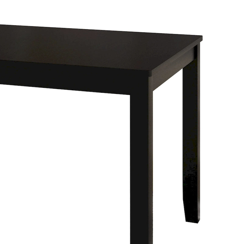 Set da pranzo 5 pezzi, bianco / grigio / marrone / nero, 4 posti a sedere