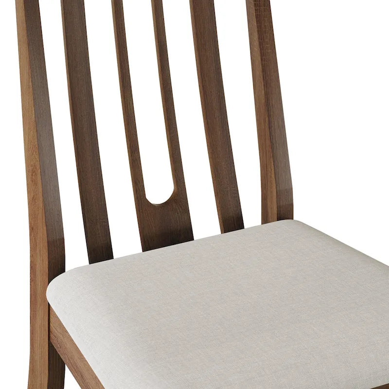 Set da pranzo 5 pezzi, bianco / grigio / marrone / nero, 4 posti a sedere