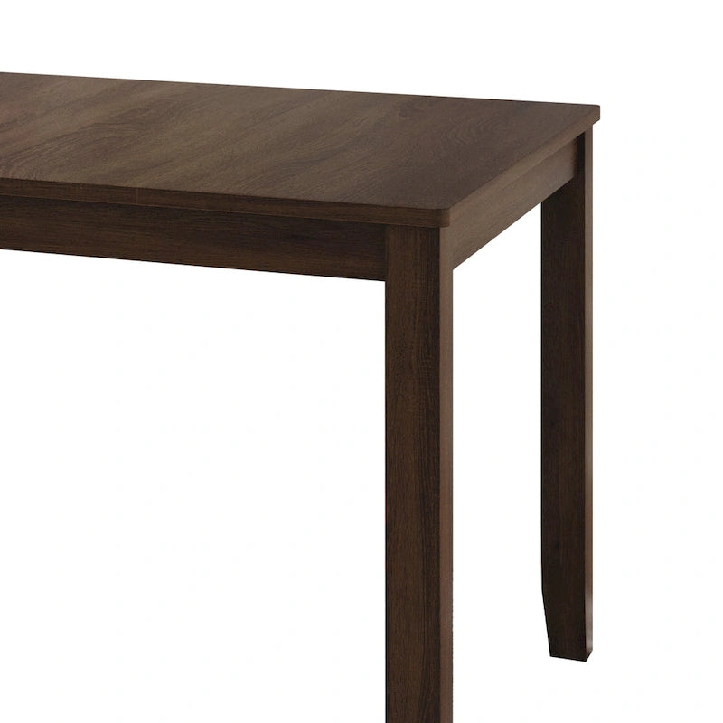 Set da pranzo 5 pezzi, bianco / grigio / marrone / nero, 4 posti a sedere