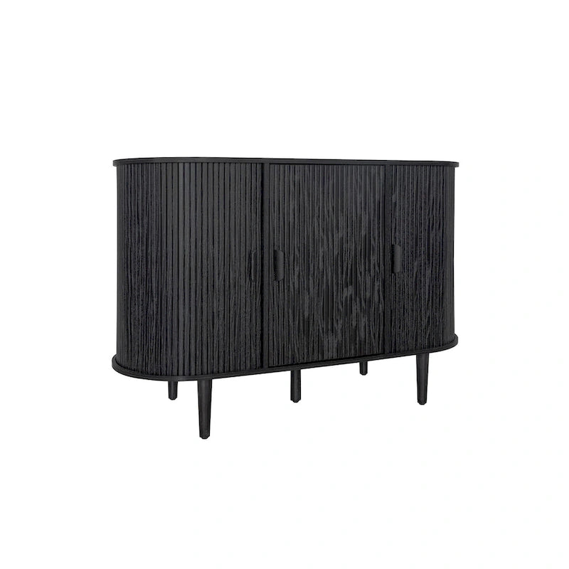 Mobile contenitore scorrevole a 3 ante – Naturale / Nero