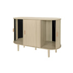 Mobile contenitore scorrevole a 3 ante – Naturale / Nero