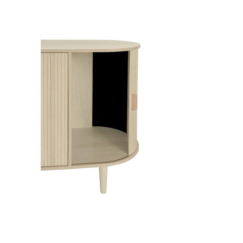 Mobile contenitore scorrevole a 3 ante – Naturale / Nero