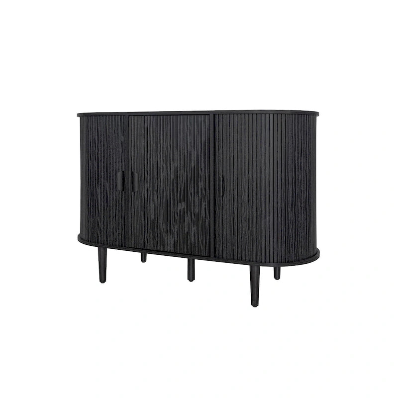 Mobile contenitore scorrevole a 3 ante – Naturale / Nero