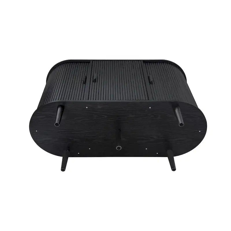 Mobile contenitore scorrevole a 3 ante – Naturale / Nero