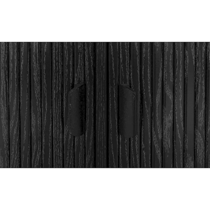 Mobile contenitore scorrevole a 3 ante – Naturale / Nero