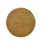 Tavolino da caffè rotondo, nero/naturale, MDF e legno di gomma, 1 persona