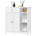 Mobiletto a terra, bianco/espresso, per 1 persona – 30,5 cm P x 75 cm L x 80 cm A