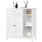 Mobiletto a terra, bianco/espresso, per 1 persona – 30,5 cm P x 75 cm L x 80 cm A
