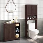 Mobiletto a terra, bianco/espresso, per 1 persona – 30,5 cm P x 75 cm L x 80 cm A