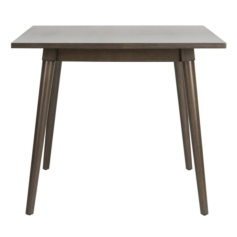 Tavolo da pranzo quadrato noce / noce grigio / bianco antico, 4 posti a sedere