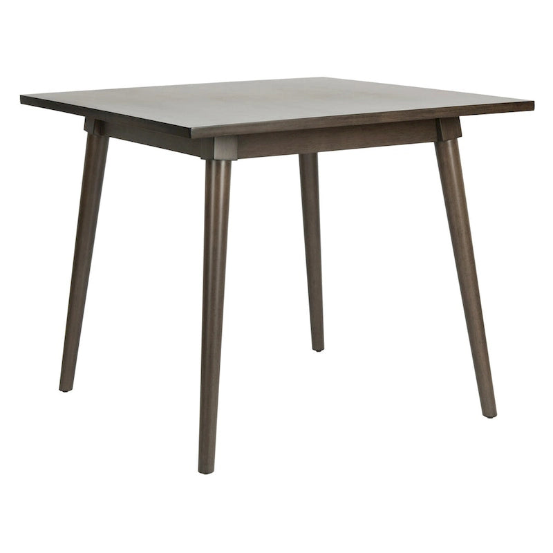 Tavolo da pranzo quadrato noce / noce grigio / bianco antico, 4 posti a sedere
