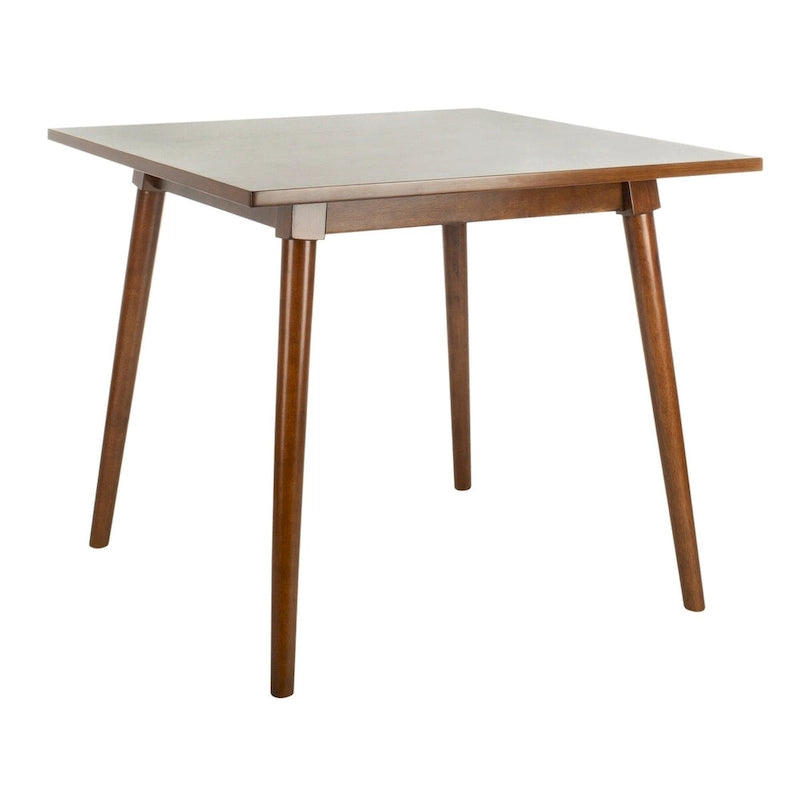 Tavolo da pranzo quadrato noce / noce grigio / bianco antico, 4 posti a sedere