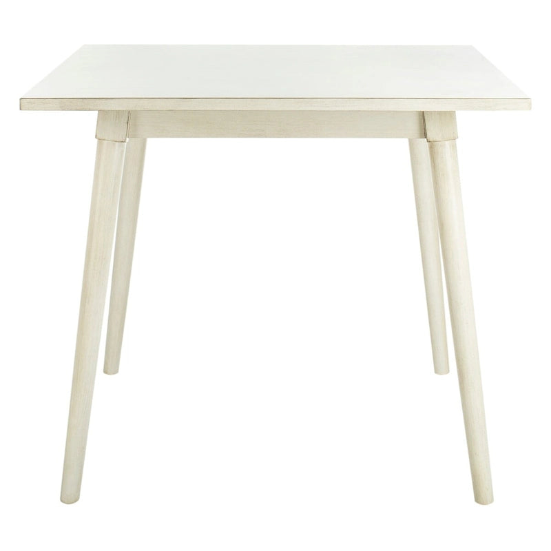 Tavolo da pranzo quadrato noce / noce grigio / bianco antico, 4 posti a sedere