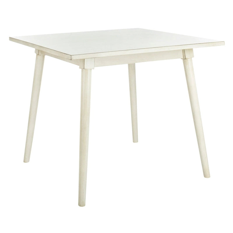 Tavolo da pranzo quadrato noce / noce grigio / bianco antico, 4 posti a sedere